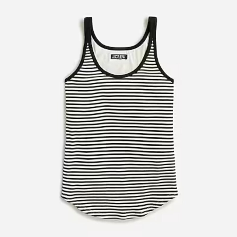 J.Crew Vintage rib shelf bra tank top in stripe, size small